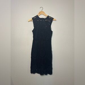 Main Strip Black Lace Dress Size Medium
